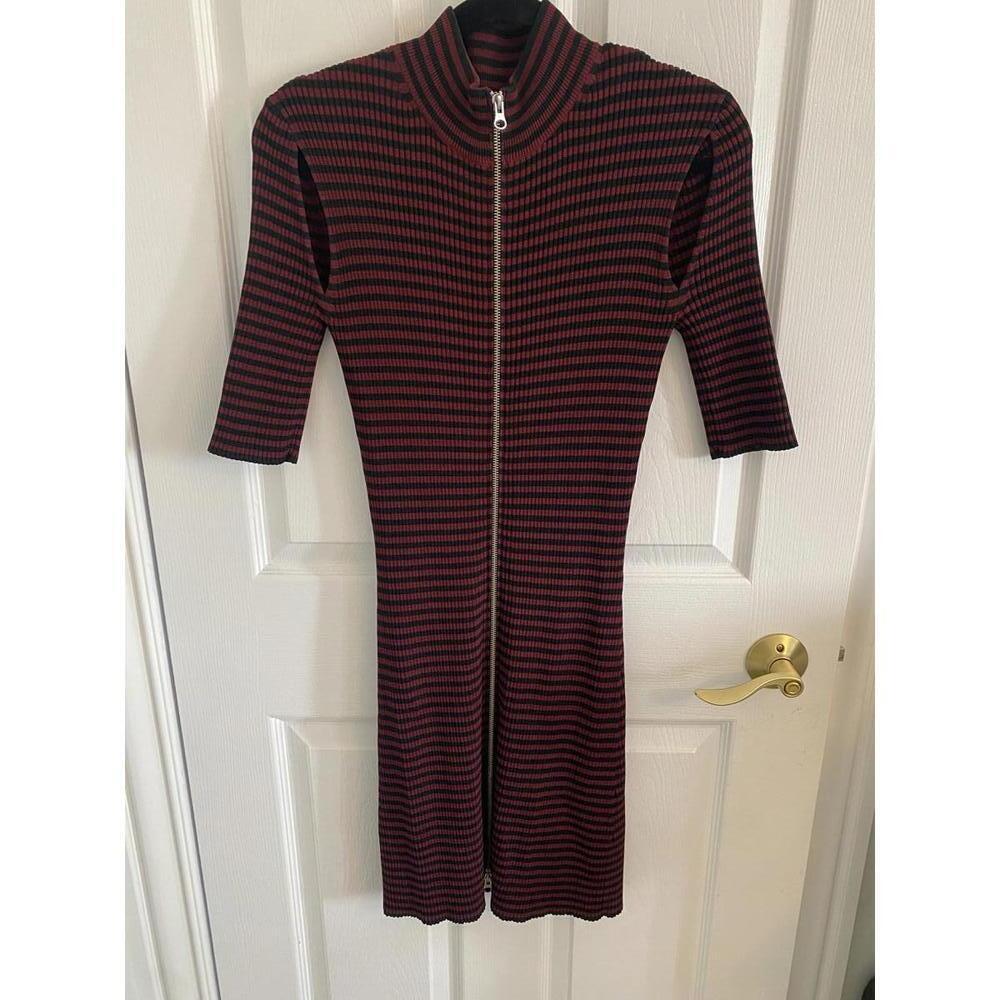 MCQ by Alexander McQueen striped knit dress